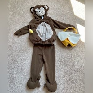 Cute and cozy monkey costume and banana bag 2T/3T